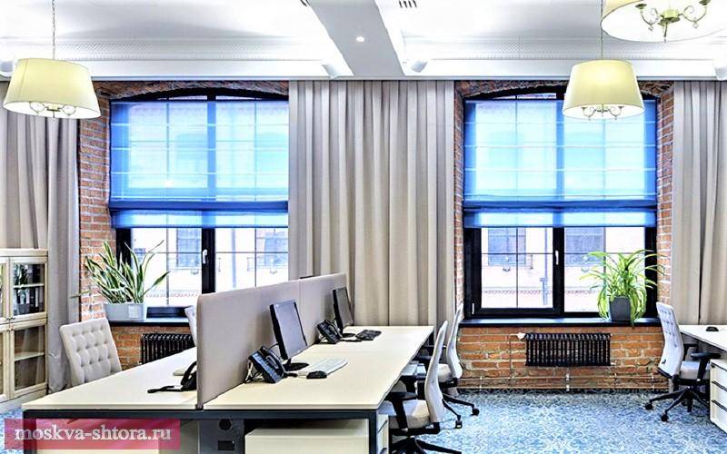 Лучшие шторы в кабинет или офис, фото дизайна офисных штор для руководителя и не только