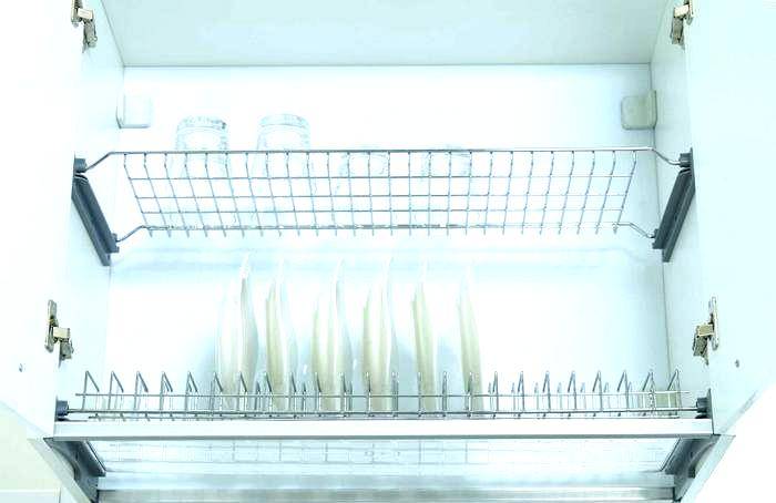 Установка сушилки для посуды в нестандартный шкаф кухни