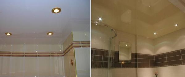 Натяжной потолок в ванной комнате – плюсы и минусы