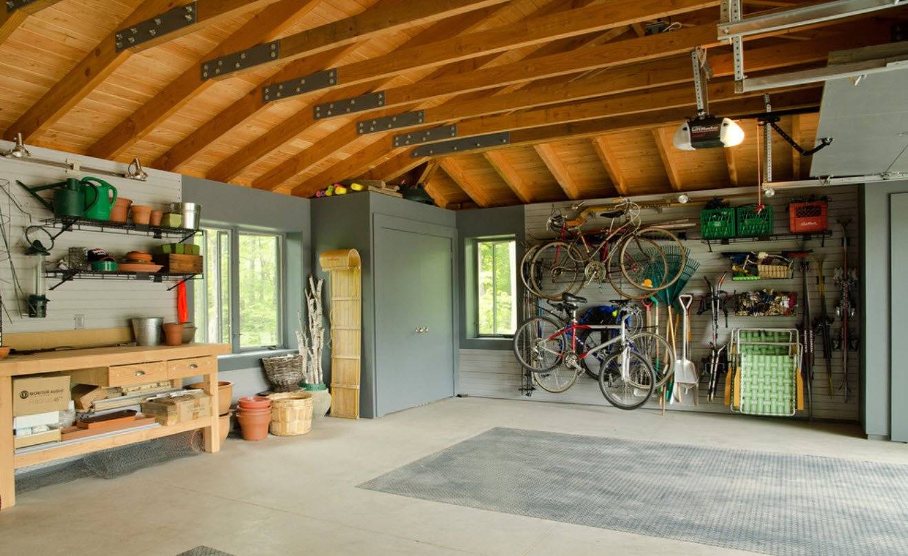 Создаем красивый интерьер внутри гаража своими руками: фото идеи