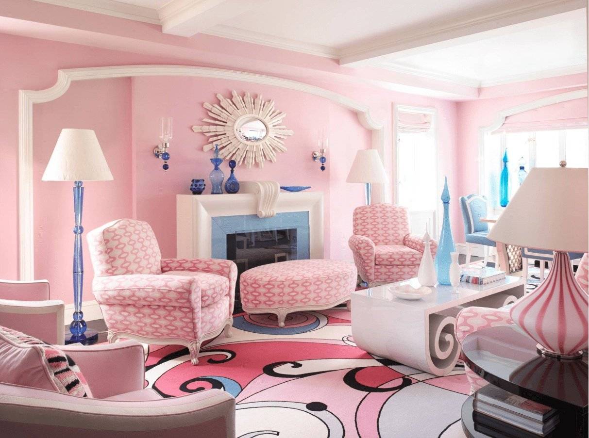 Особенности размещения розового дивана, сочетание с разными стилями