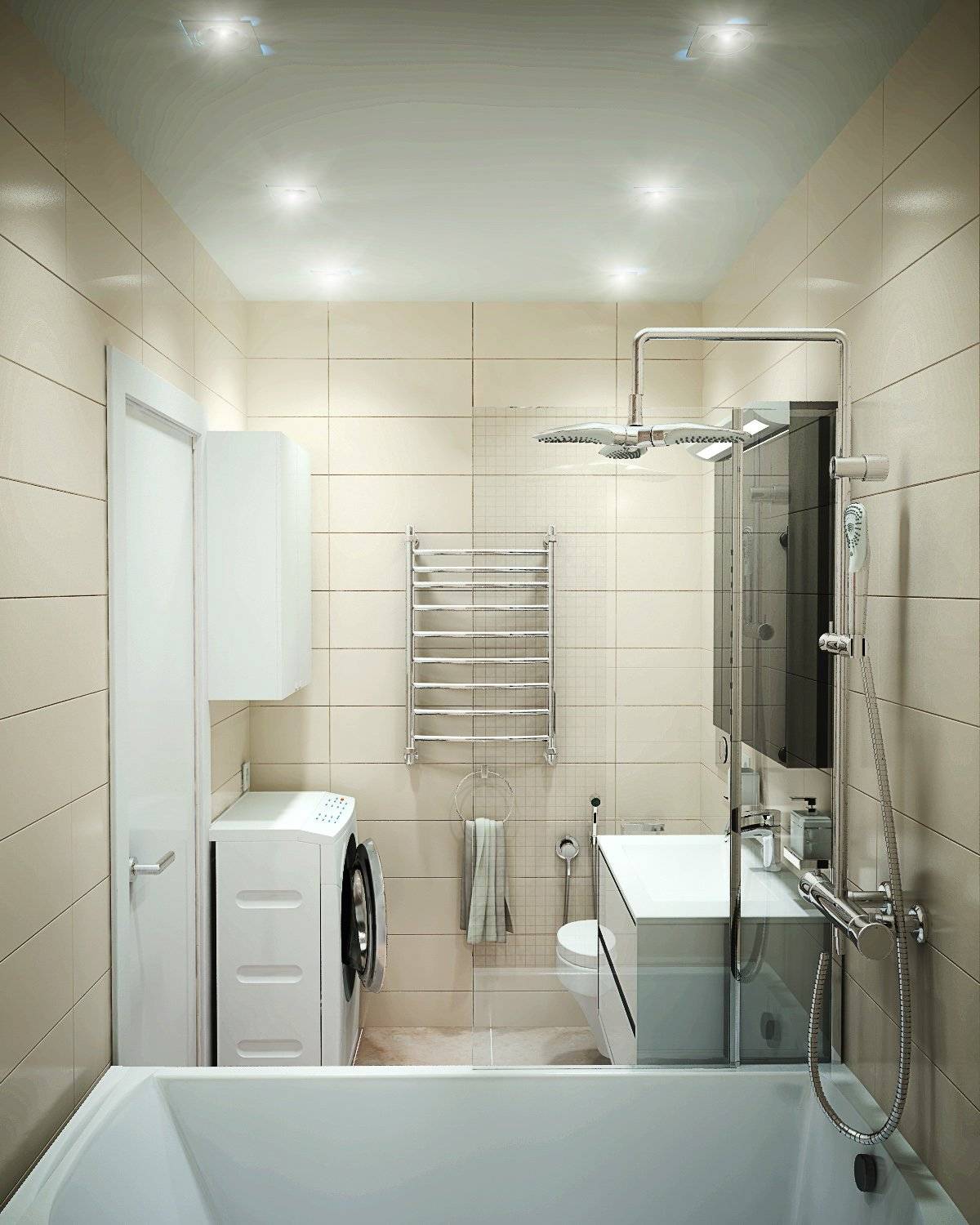 Дизайн ванной комнаты 4 кв м, совмещенной с туалетом: правильный проект интерьера
 - 23 фото