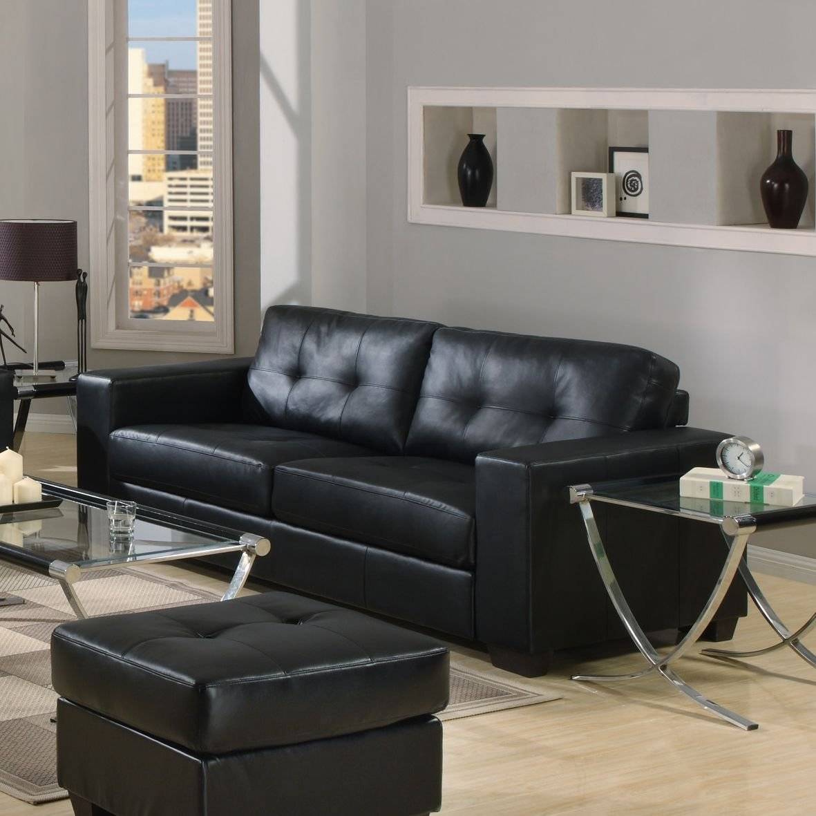 Черный диван в интерьере: материалы обивки, оттенки, формы, идеи дизайна, сочетания