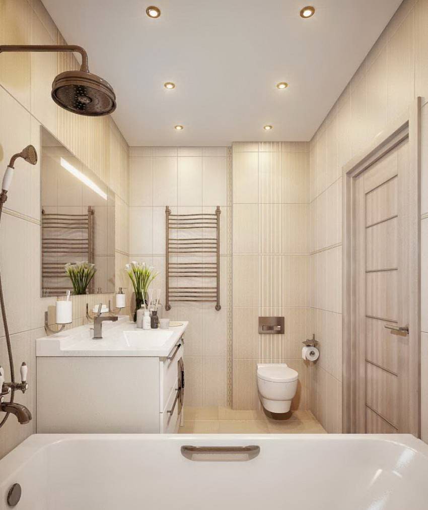 Дизайн ванной комнаты совмещенной с туалетом: 15 фото идей оформления интерьера