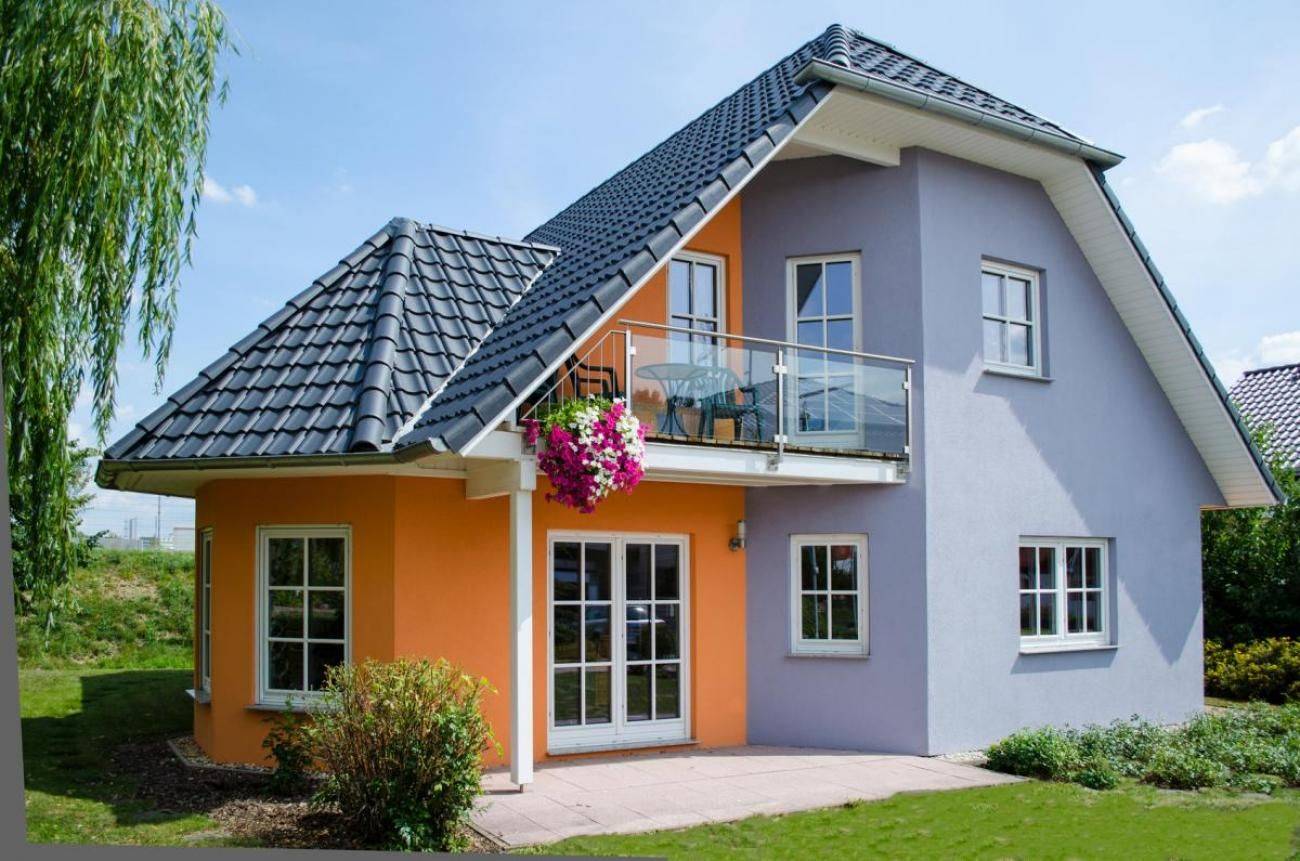 Цветовое сочетание крыши и фасада частного дома: 100 фото