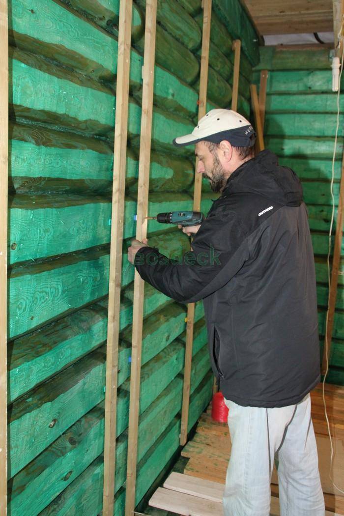 Уроки ремонта как выровнять стену деревянного дома гипсокартоном видео