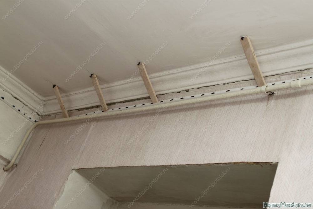 Как сделать закладную для натяжного потолка?