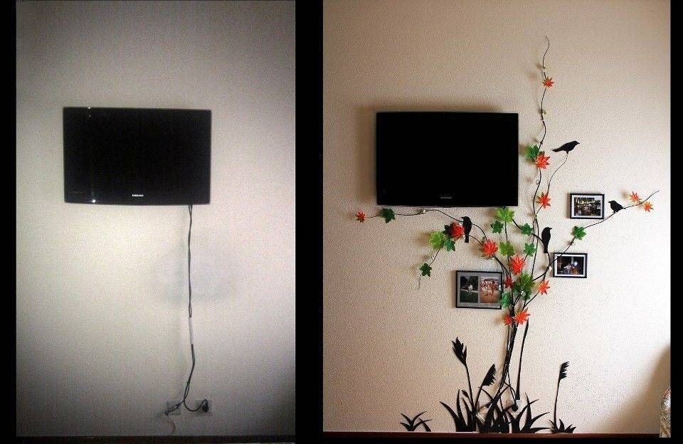 Как спрятать провода от телевизора на стене: видео и фото идеи
