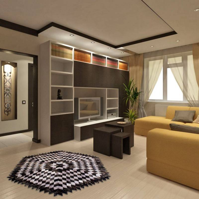 Оформляйте красивый дизайн проходной гостиной комнаты