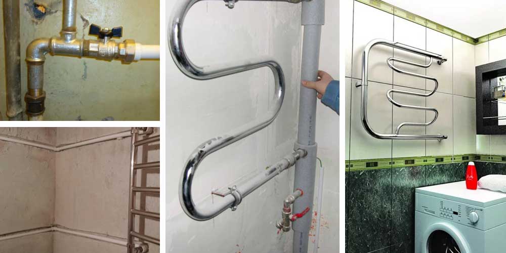 Устанавливаем водяной полотенцесушитель в ванной без помощи сантехника: фото и видео