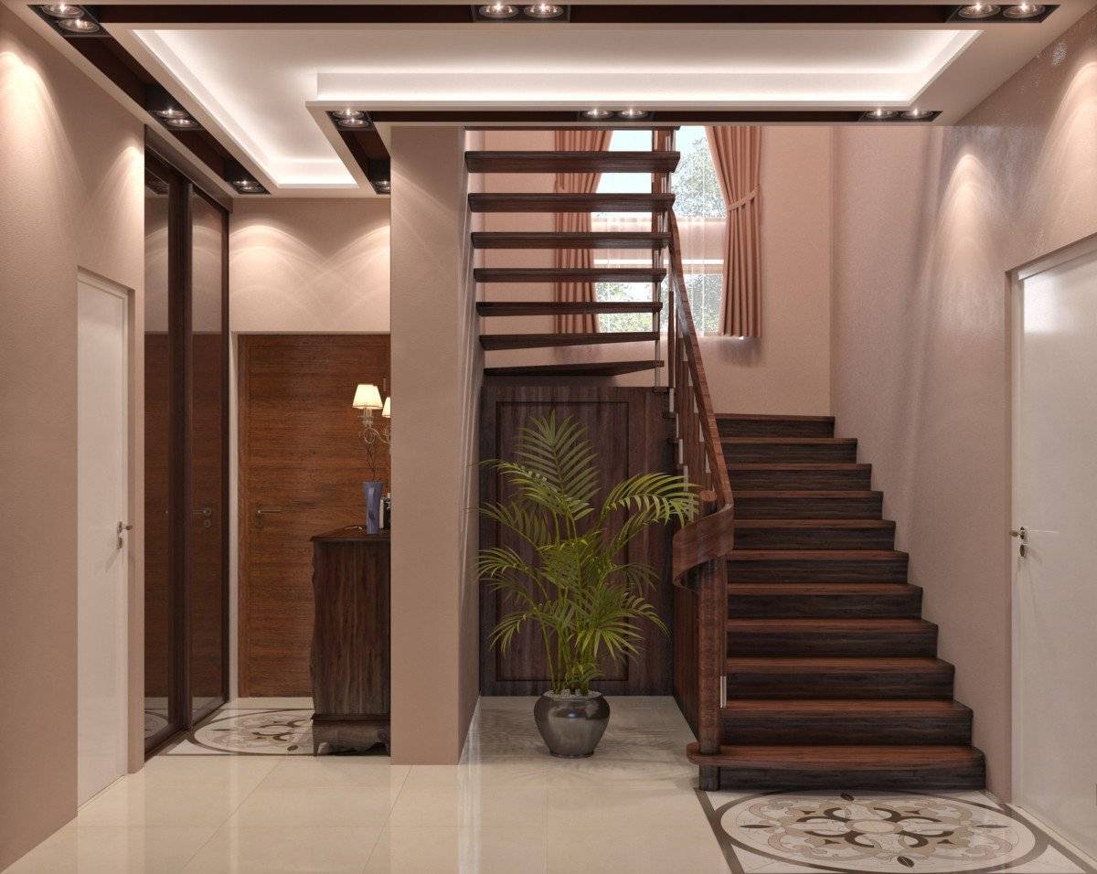 Дизайн интерьера лестничного пролета в частном доме — виды конструкций и материалы