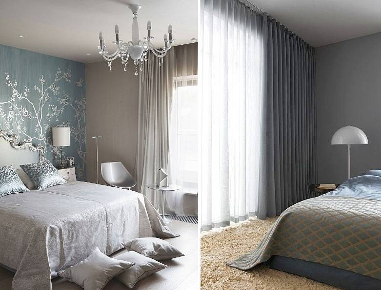 Серая спальня (120 фото) - новинки дизайна спальни с серебристыми оттенками