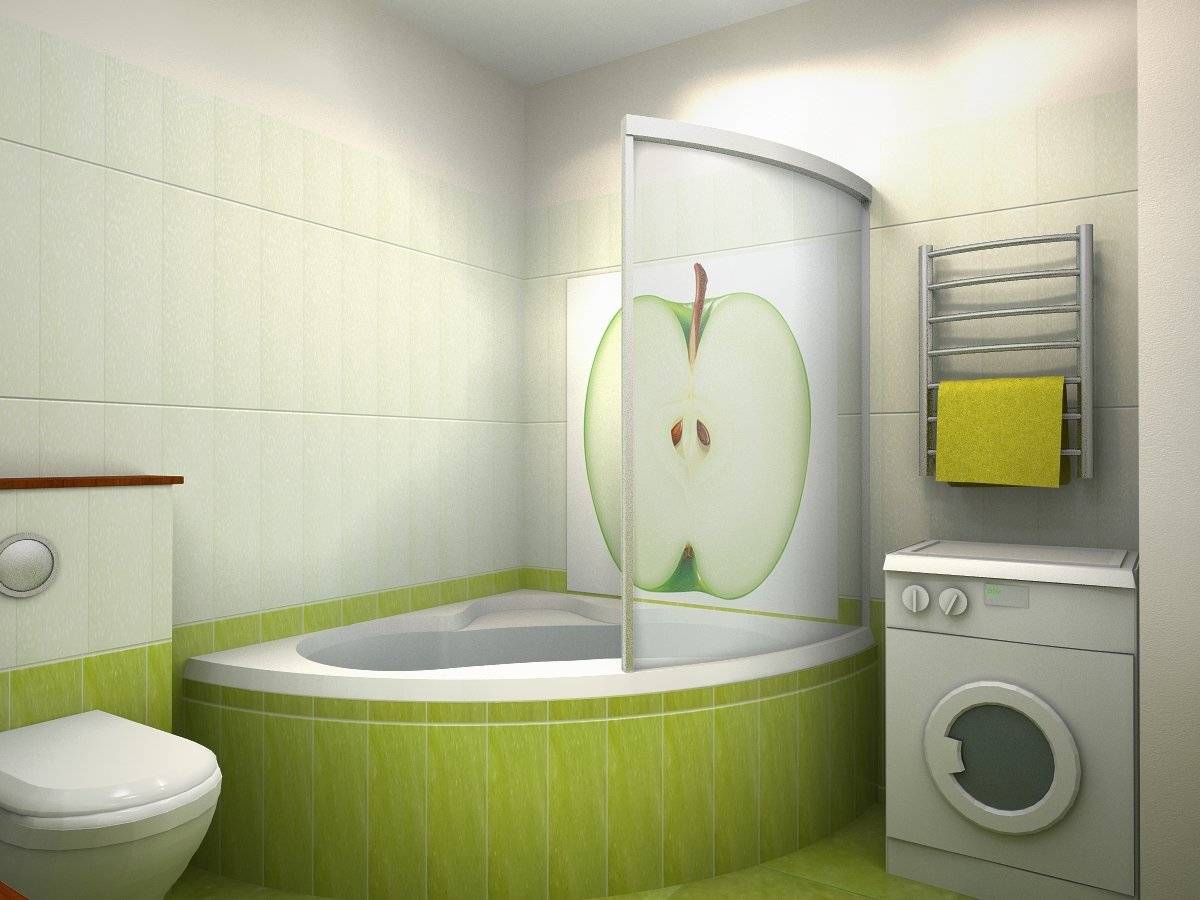 Дизайн ванной комнаты с угловой ванной 2021 года — и душевой кабиной, совмещенной с туалетом и стиральной машиной, современные идеи, фото