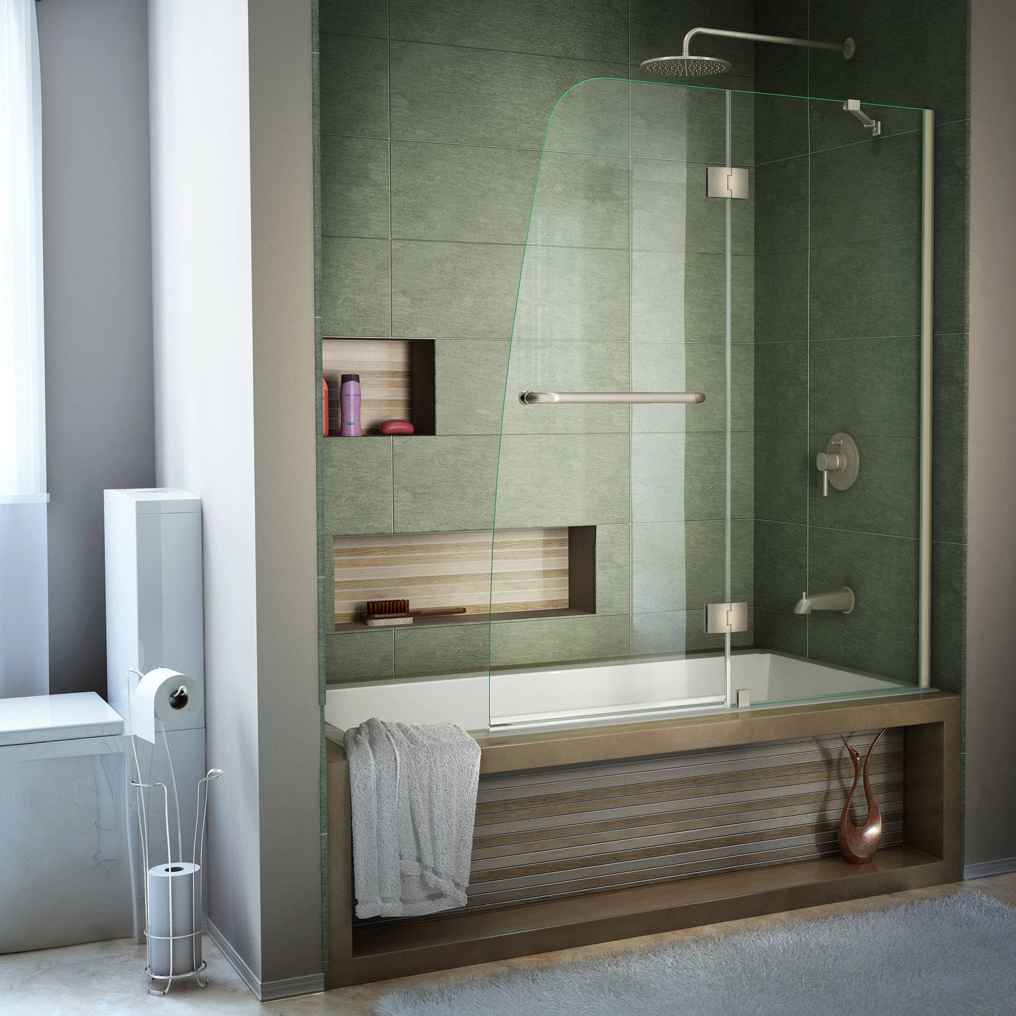 100 лучших идей: стеклянная шторка для ванной комнаты на фото