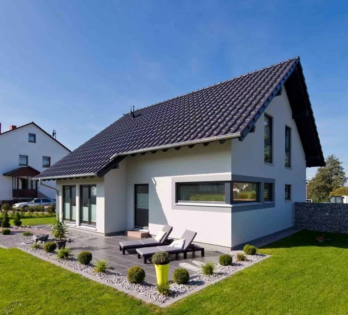 100 вариантов: красивые двухскатные крыши частных домов фото