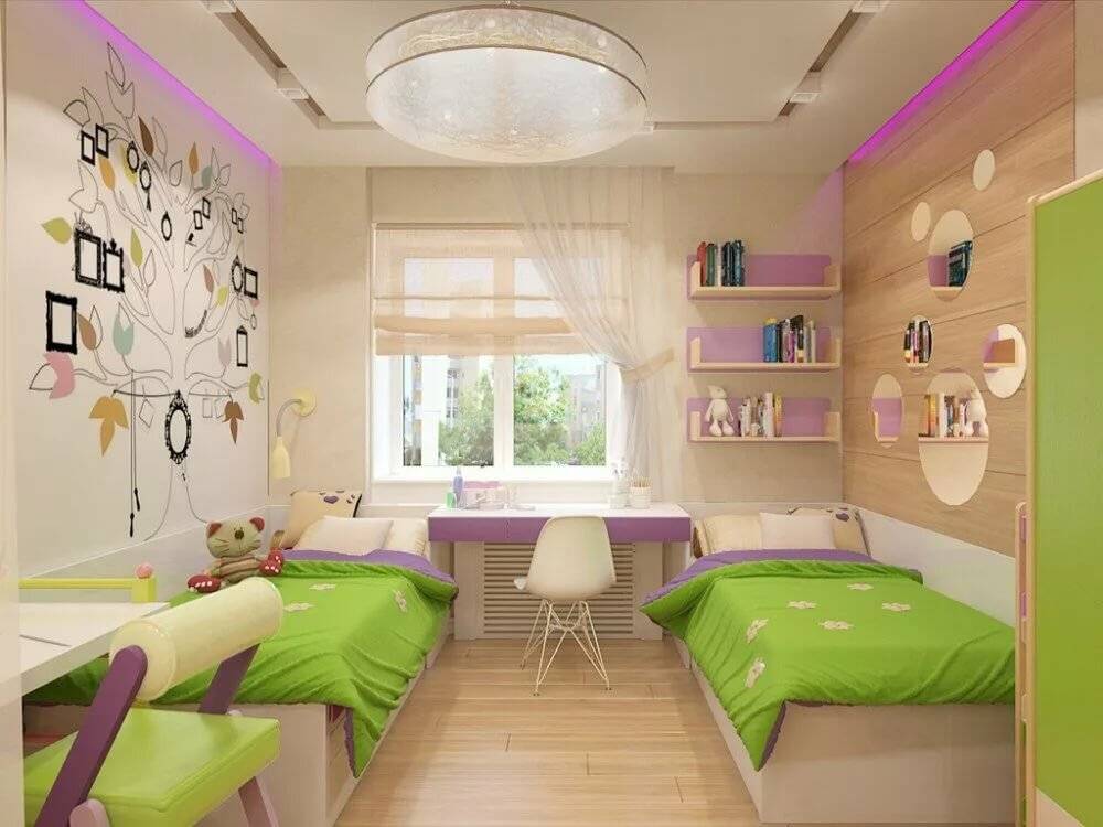 Детская 12 кв. м.: фото дизайна спальни для детей и подростков