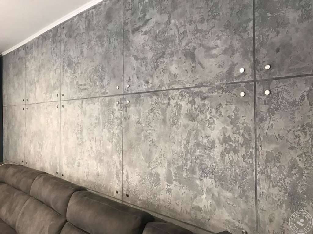 Декоративная штукатурка под бетон в интерьере: как сделать имитацию эффекта своими руками обычной шпаклевкой, также нанесение цементной текстуры белого и иных цветов
