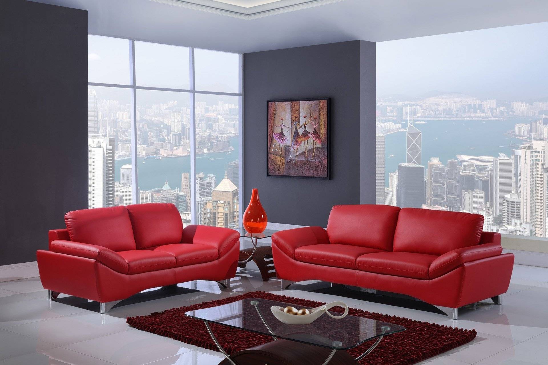 Красный диван: элегантный способ обустроить свою гостиную (35 фото)