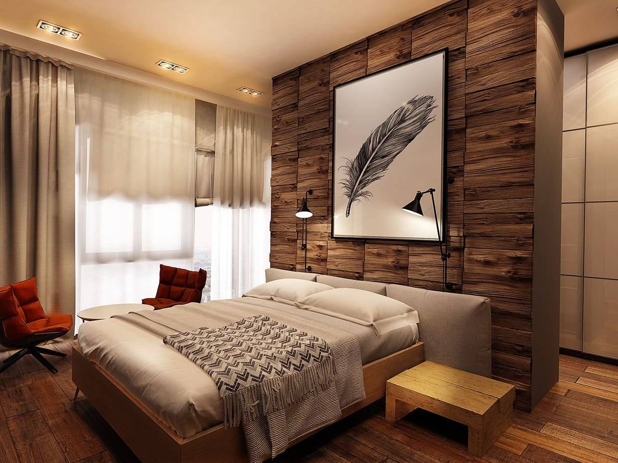 Дизайн стен в спальне: выбор цвета, варианты отделки