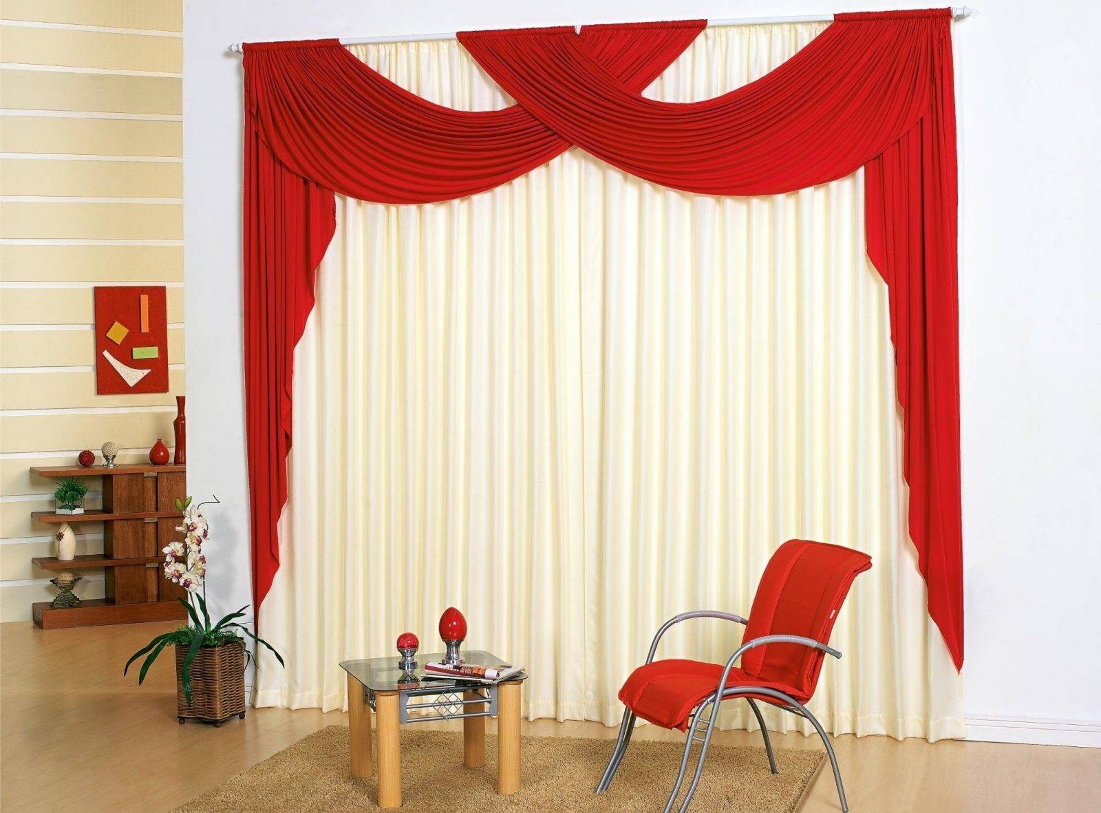 Красные шторы — правила дизайна и советы по применению красного цвета в дизайне интерьера ( фото + видео)