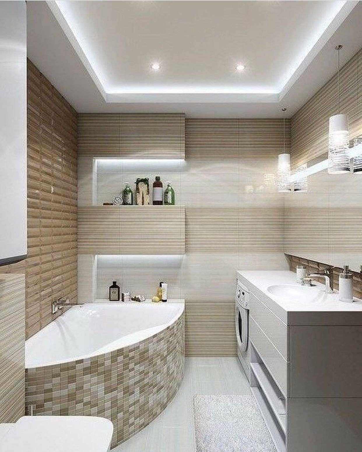 Ванная комната с угловой ванной: фото дизайна, интерьер маленькой комнаты без туалета, в панельном доме