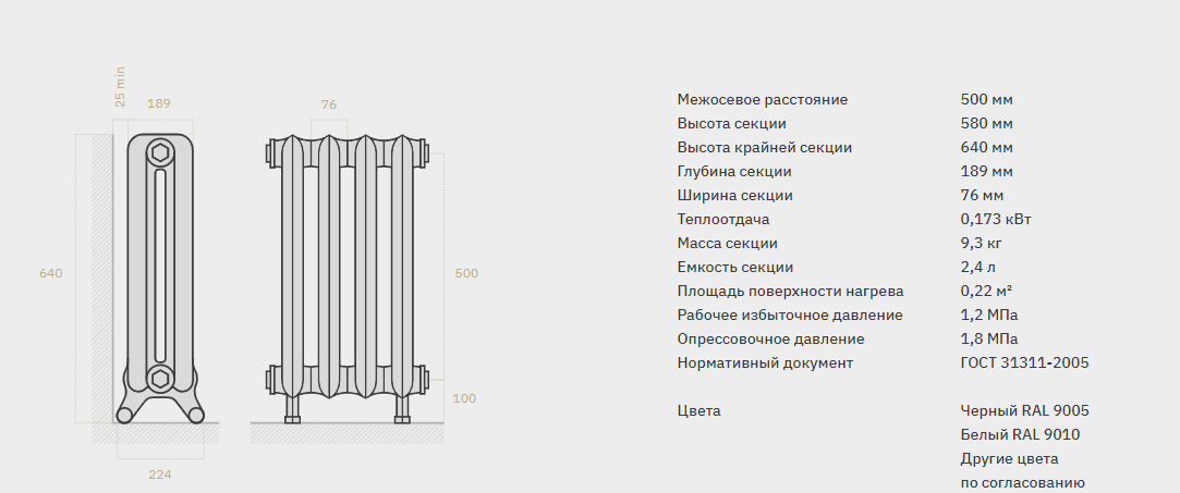Чугунный радиатор мс 140 технические характеристики: схемы и приемы монтажа