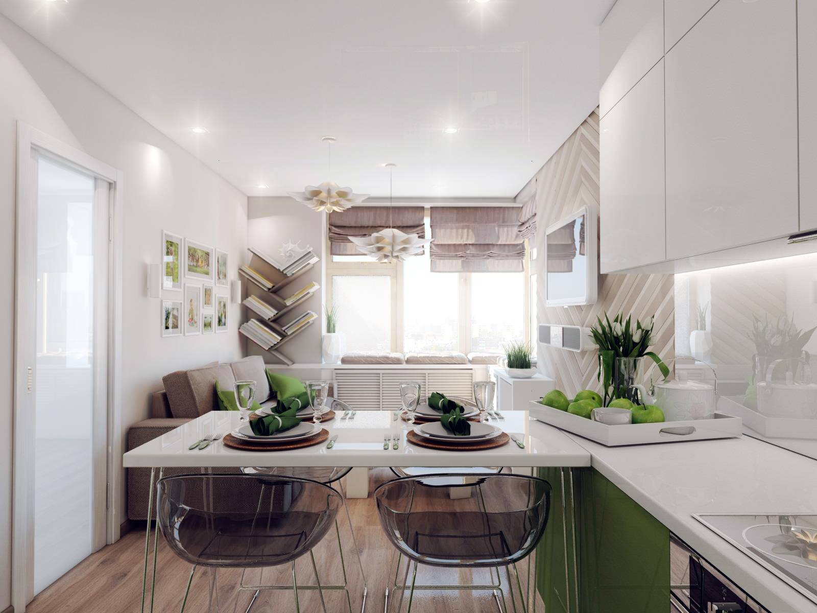Дизайн кухни-гостиной 18 кв. м (60 фото): проект и планировка интерьера квадратного помещения с диваном размером 18 квадратных метров