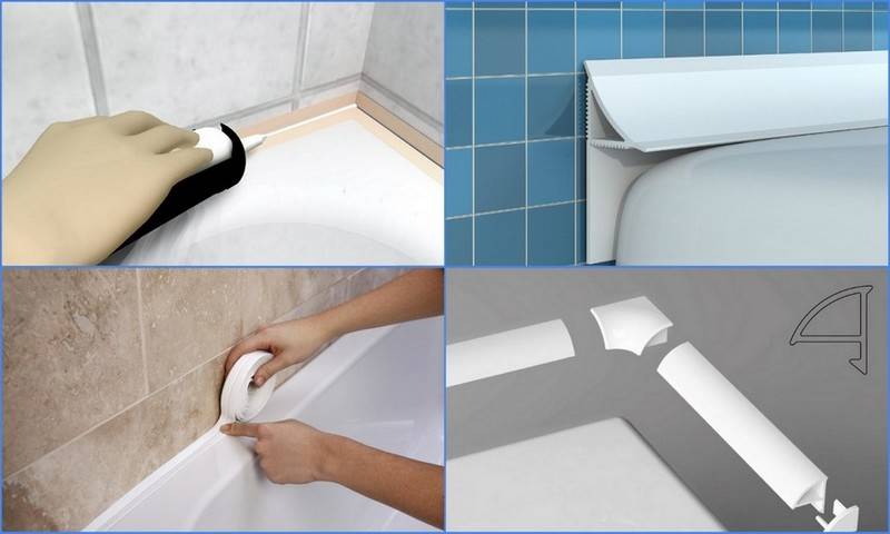 Чем заделать щель между ванной и стеной  8 идей с фото и видео - все про гипсокартон