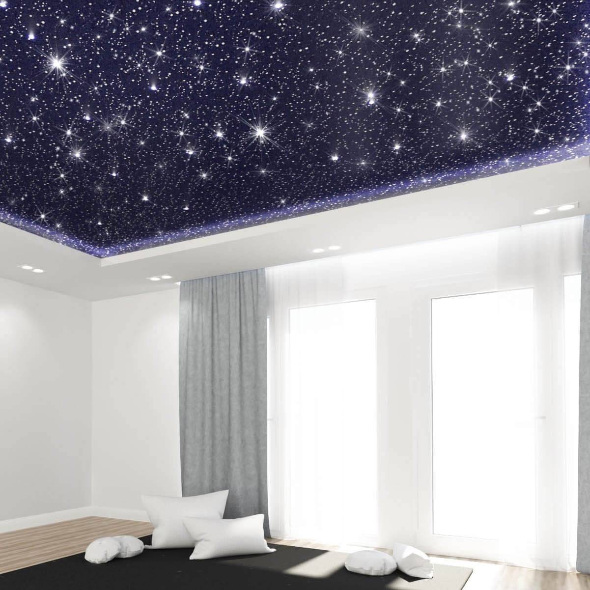 Натяжной потолок с эффектом «звездного неба»