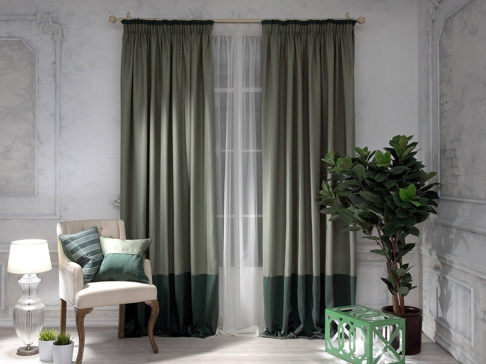 Зеленые шторы: фото стильных решений для уютного дома - интерьерные штучки