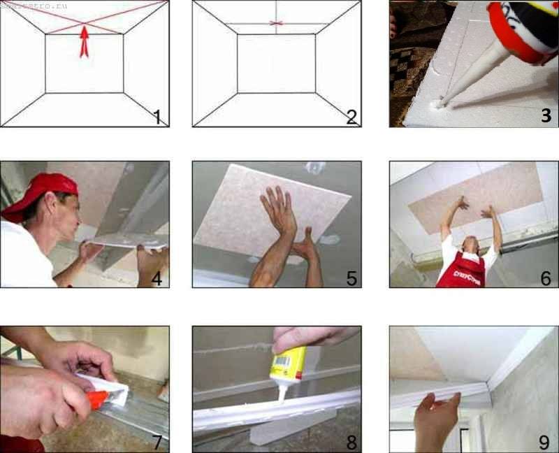 Как сделать потолок из пенопласта своими руками – выбор и отделка пенопластовыми плитами