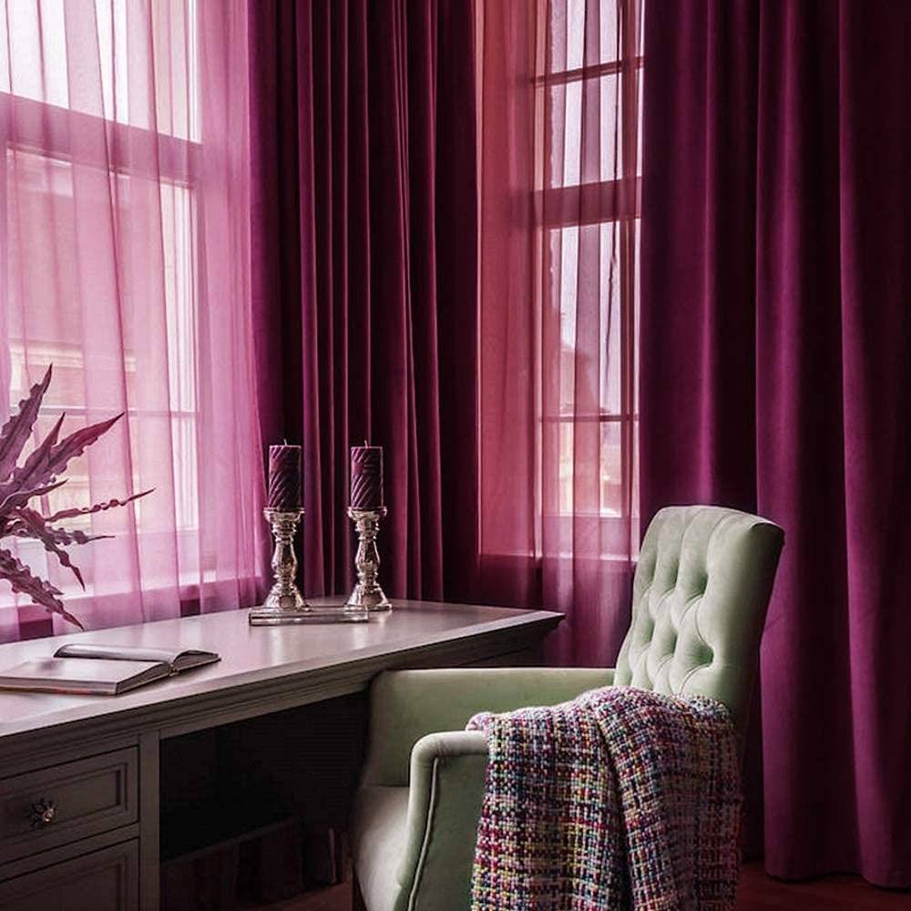 Фиолетовые шторы в современном интерьере - 125 нестандартных дизайнерских решений
