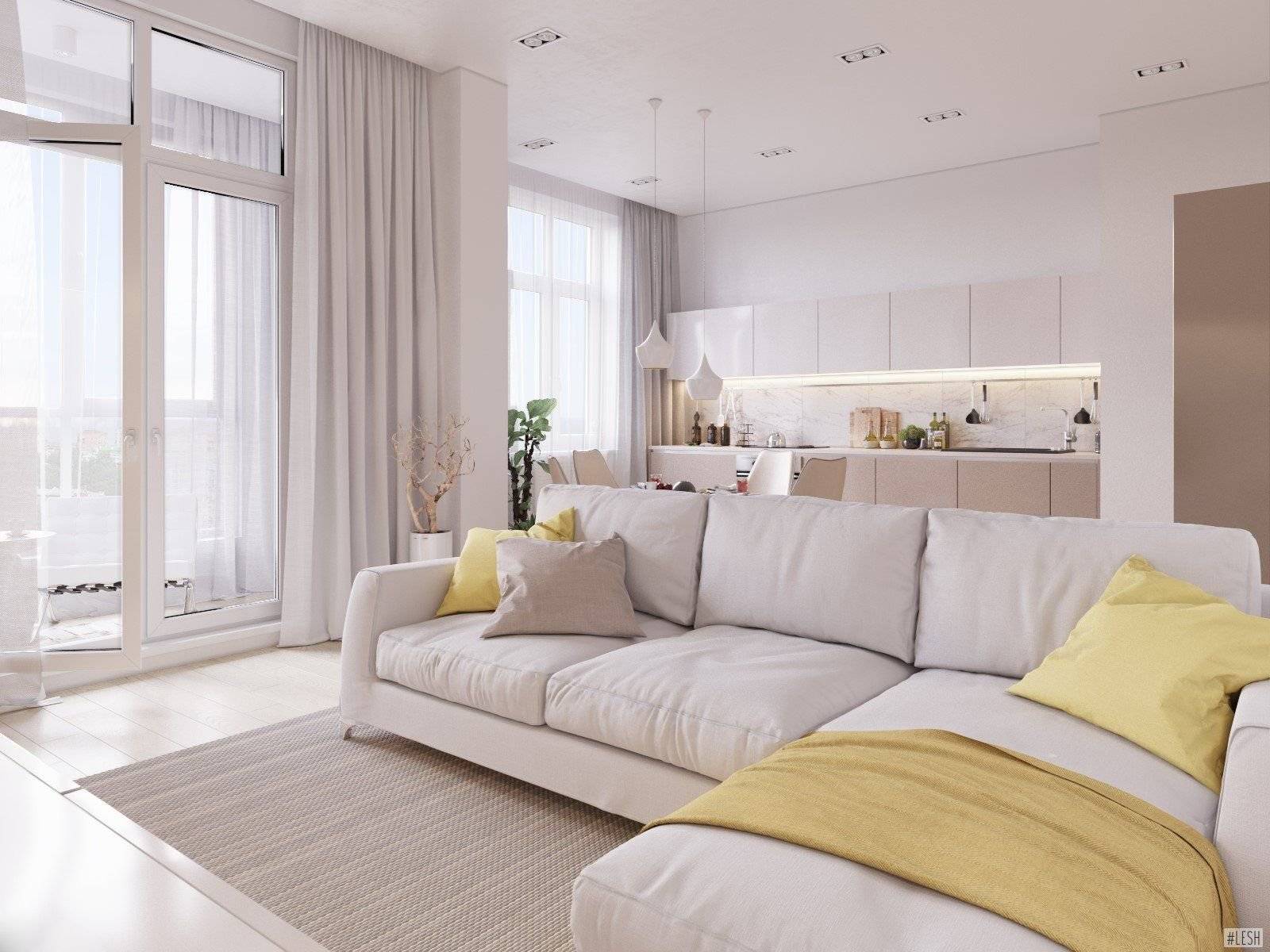 Дизайн квартиры в светлых тонах - современный стиль, лучшие идеи
