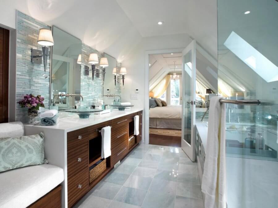 Спальня с видом на ванную: 3 проекта • интерьер+дизайн