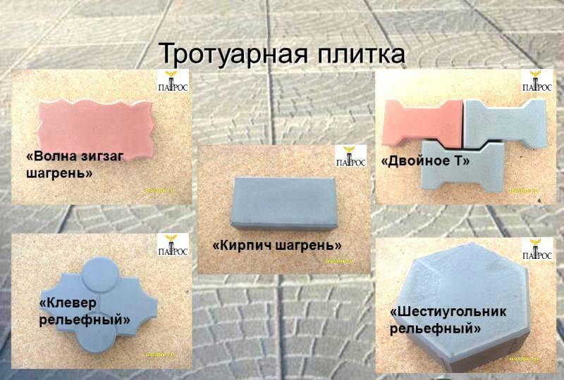 Методы производства и виды тротуарной плитки