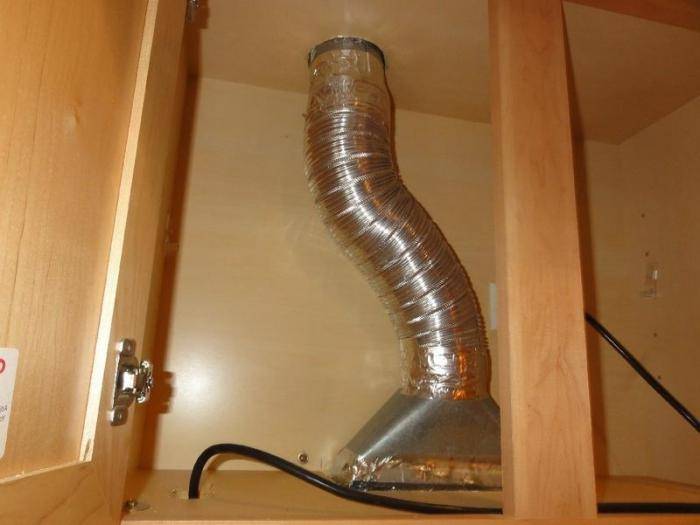 Воздуховоды для кухонной вытяжки: установка пластиковых и гофрированных