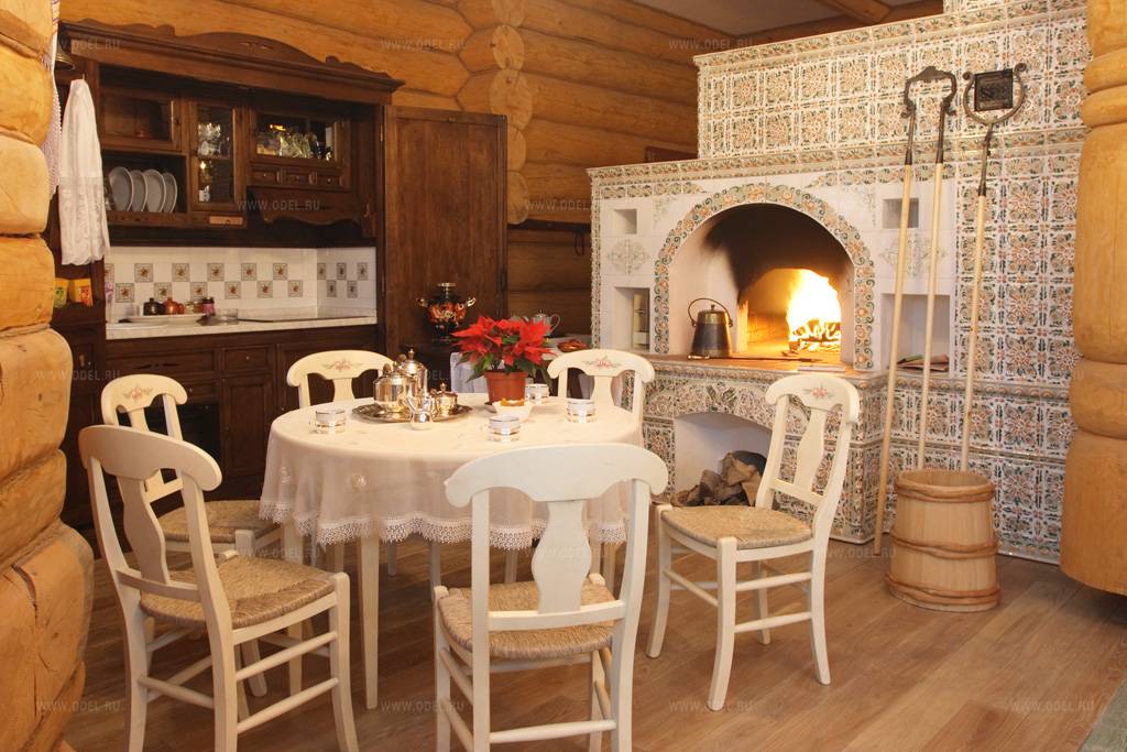 Кухня в русском стиле: оформление интерьера под старинную деревенскую избу