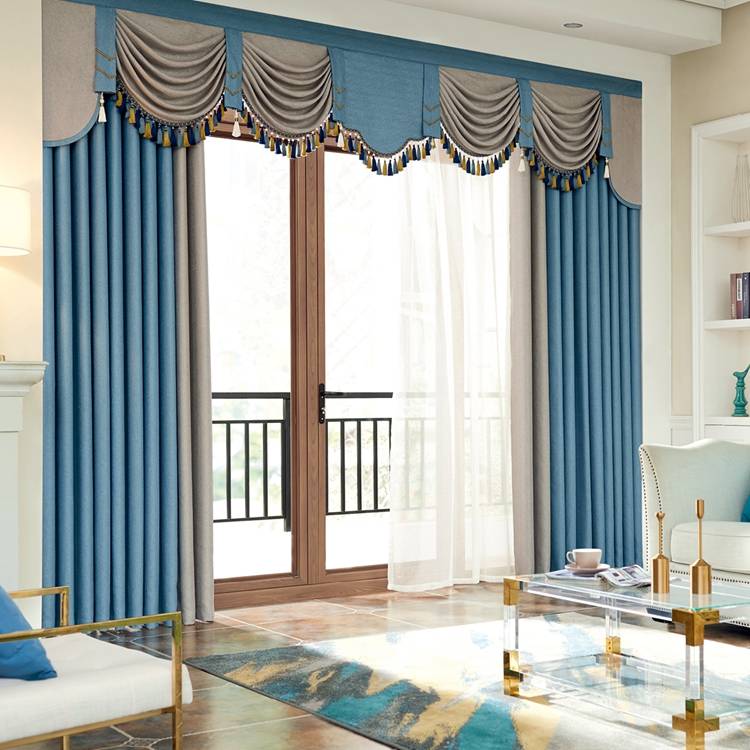 Синие шторы для жаркой кухни: как выбрать, дизайн интерьера