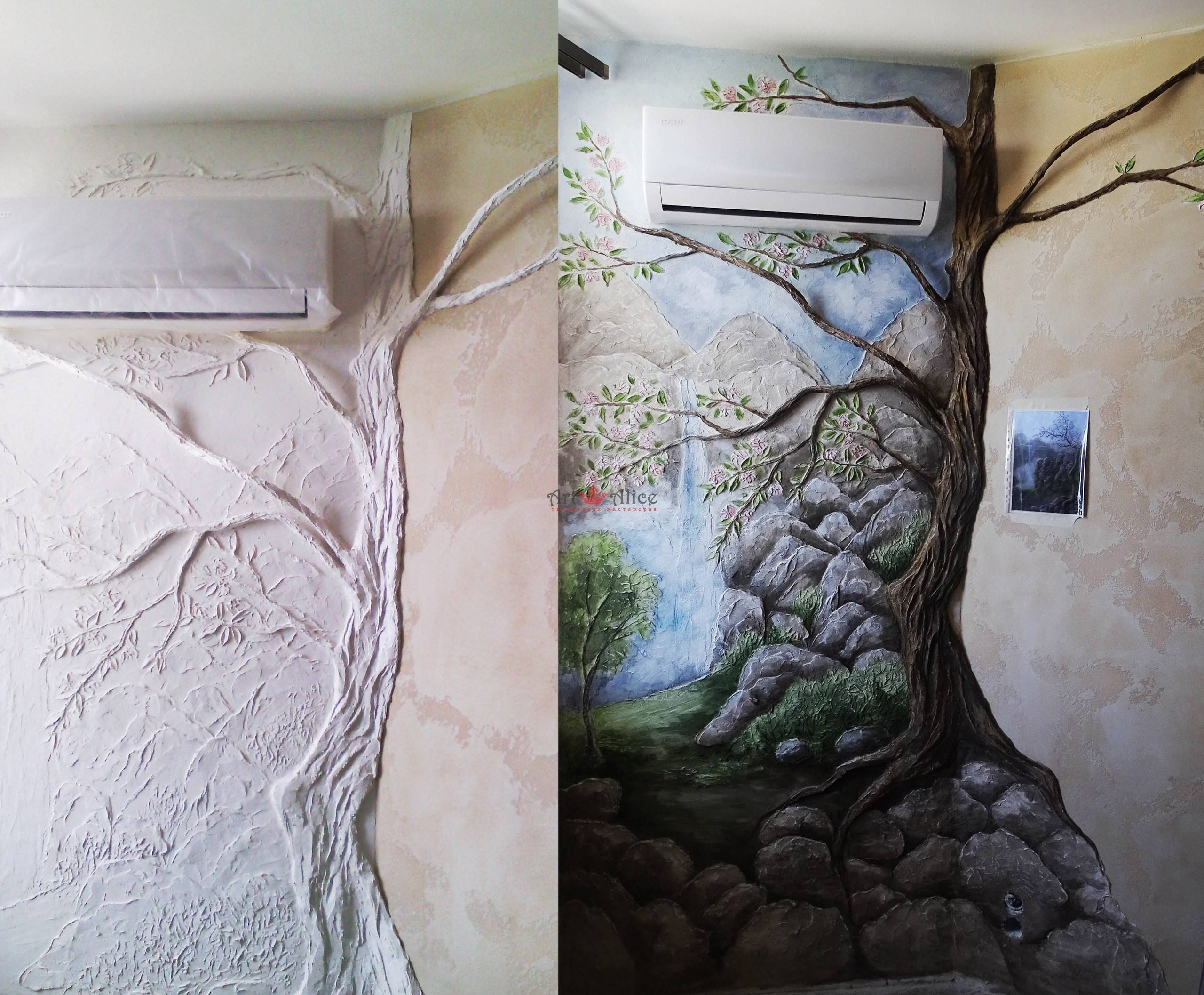 Декор стен в интерьере, росписи и барельефы | дизайн vid