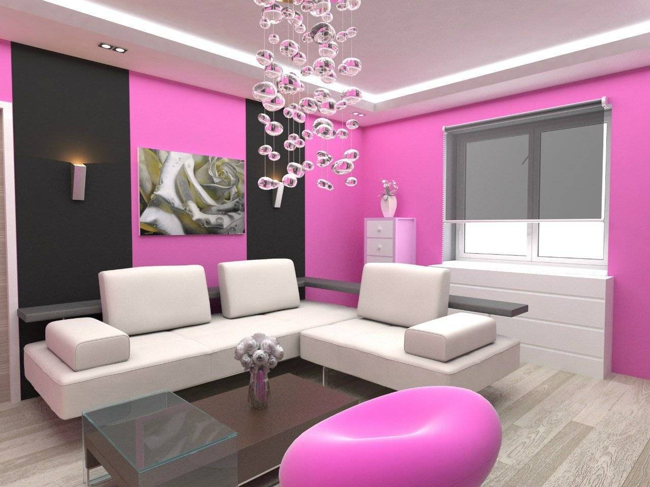 Розовая гостиная - 60 фото интерьеров