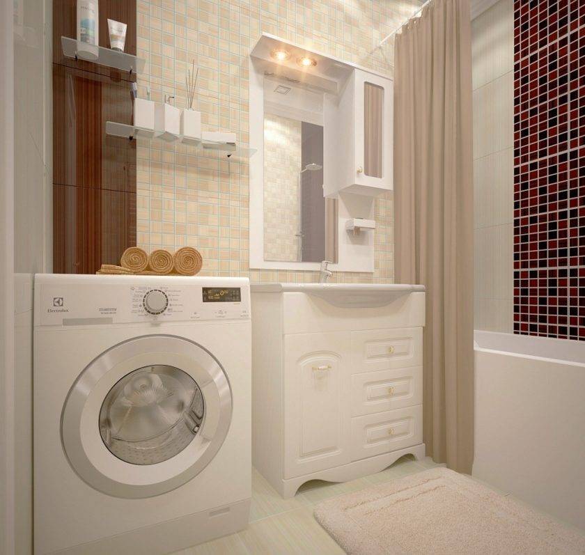 Стиральная машинка в ванной - 79 фото идей обустройства интерьера