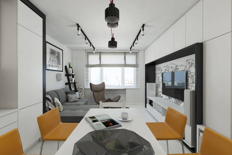 Дизайн квартиры 60 кв. м. - 70 фото лучших вариантов интерьера