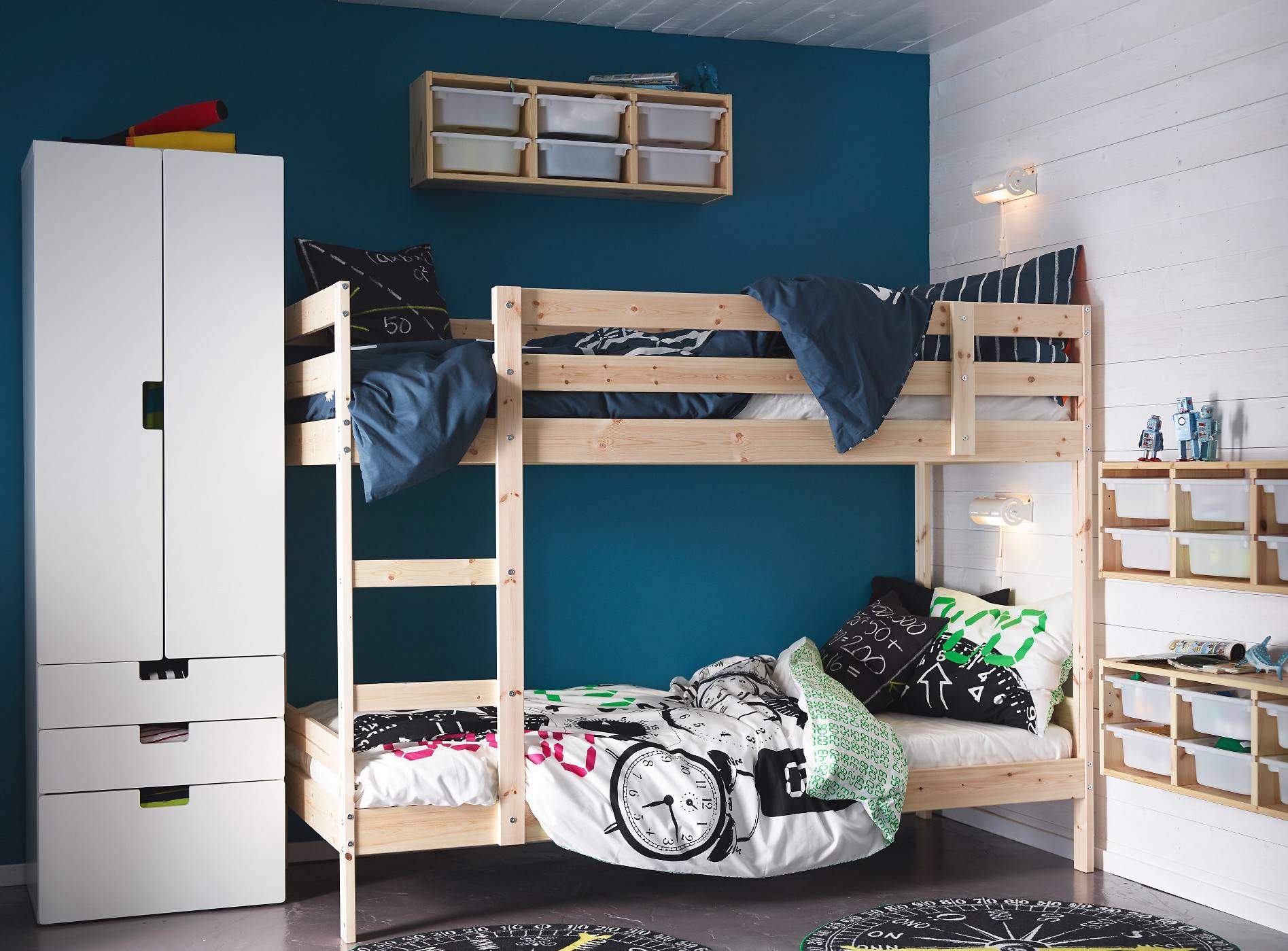 Детские двухъярусные кровати - примеры конструкций и особенности их расположения