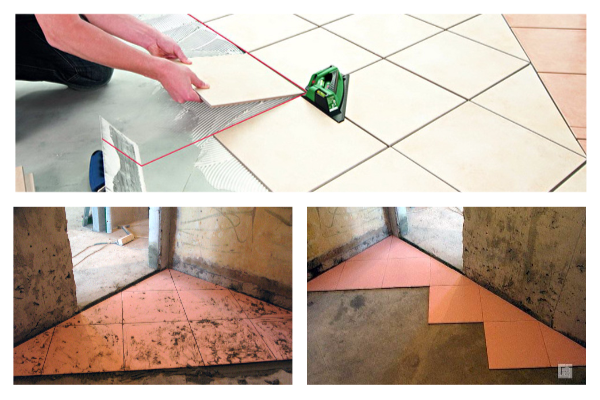Укладка плитки по диагонали на полу – пошаговая технология