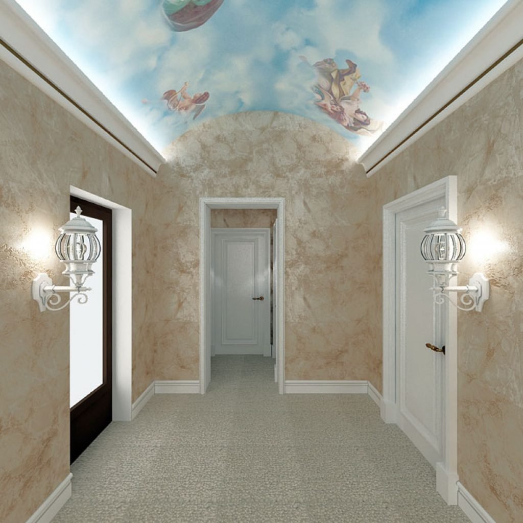 Обои под венецианскую штукатурку: 50+ фото в интерьере кухни, коридоре, гостиной и спальни
