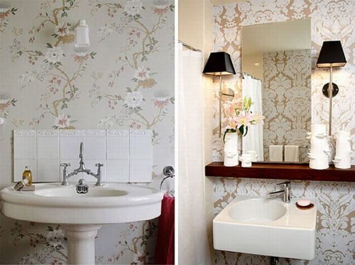 Обои для ванной комнаты: плюсы и минусы, виды, дизайн