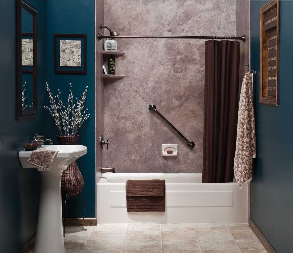 Ванная комната без плитки +55 фото идей и дизайна