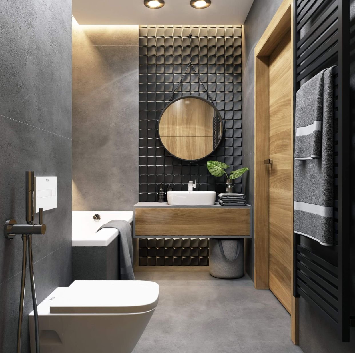 Дизайн плитки для маленькой ванной: фото, модные идеи 2022