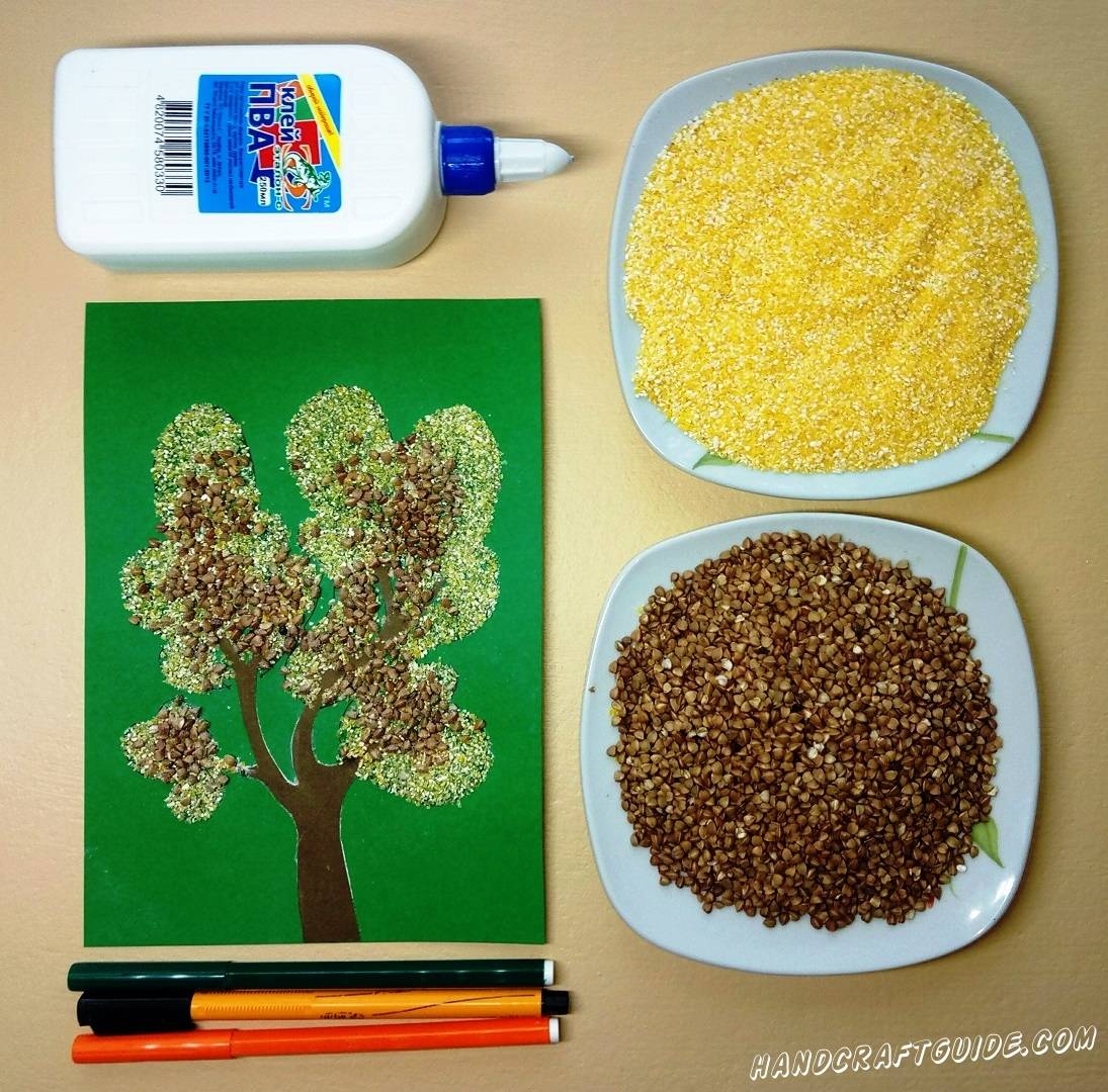 Поделки из крупы - использование различных семян для создания композиций (видео + 150 фото)
