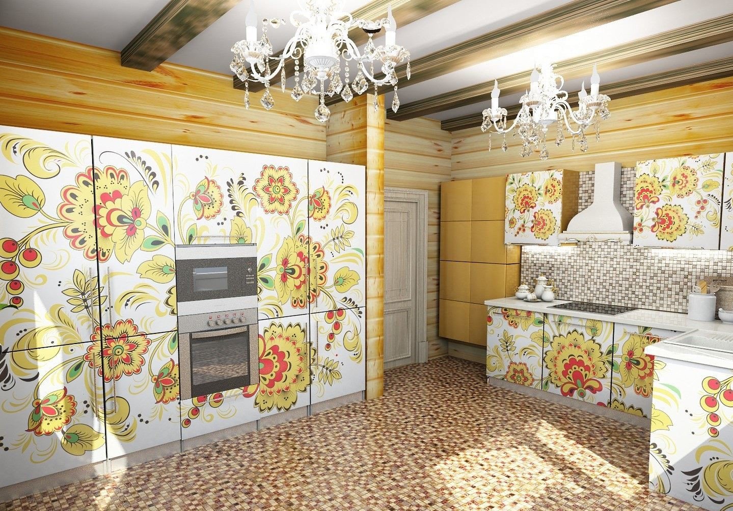 Кухня в русском стиле – 14 фото примеров и идеи интерьера